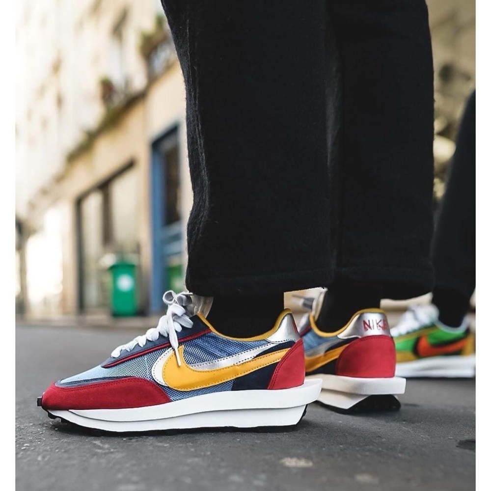 Limited Edition sacai x Nike LDWaffle Varsity Blue Colonlock Sneakers Shoes 10.5